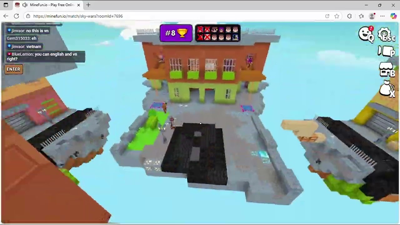 MINEFUN.IO gặp idol trog sky war