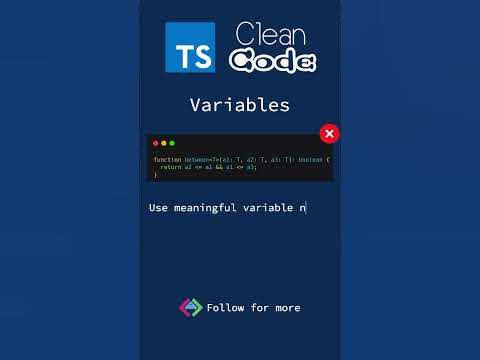 Clean code with TypeScript: Use meaningful variable names #cleancode # ...