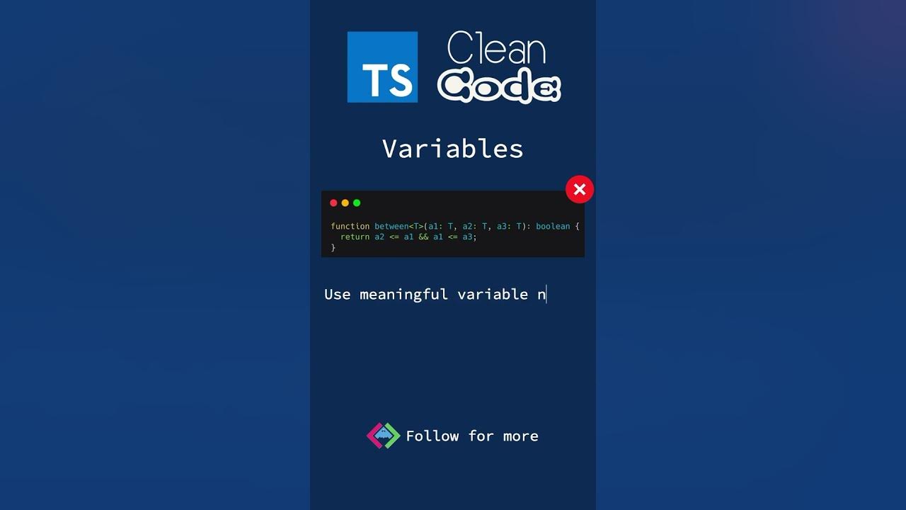 Clean code with TypeScript: Use meaningful variable names #cleancode # ...