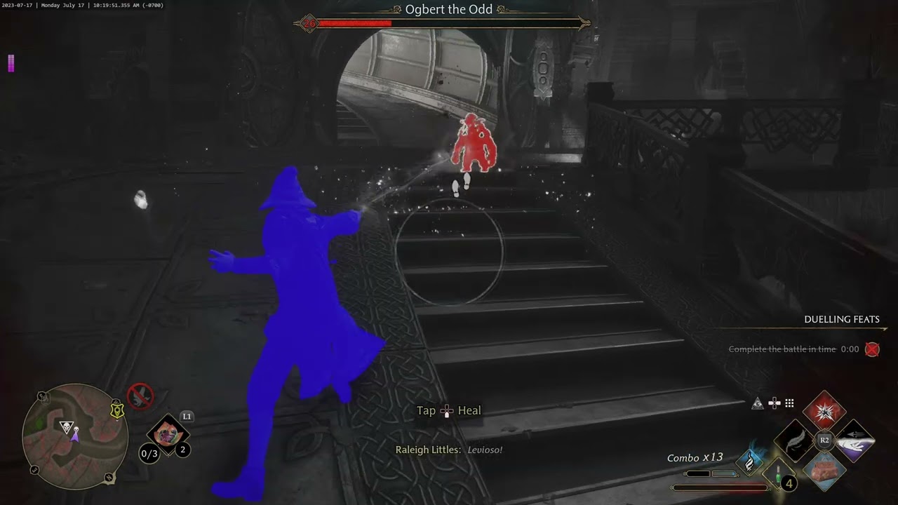 Fighting Ogbert the Odd (Infamous foe) - Hogwarts Legacy gameplay