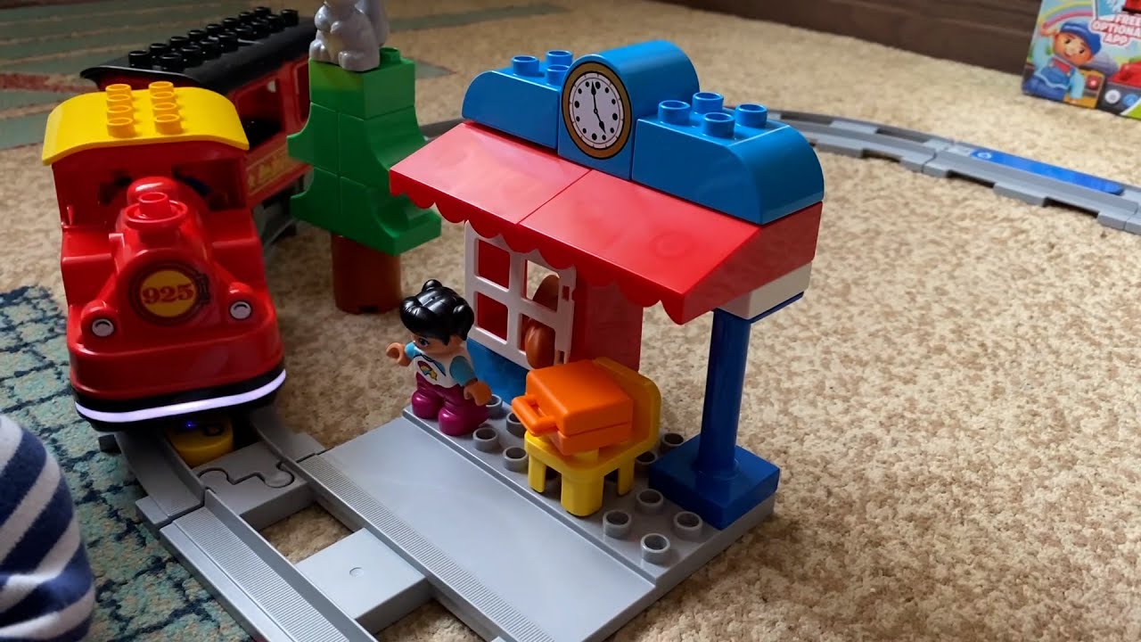 UNBOXING LEGO DUPLO STEAM TRAIN WITH TRAIN STATION & ACTION BRICKS