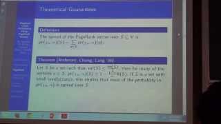 Information 2015 REU Presentation - Weighted Graph Partioning Using PageRank Vectors News