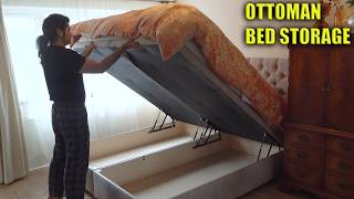 How to Open & Close an Ottoman Bed (+ Storage Reveal!)