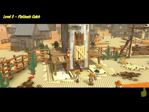 The Lego Movie Videogame: Level 3 Flatbush Gulch - FREE PLAY - (Pants & Gold Manuals) - HTG