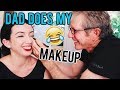 DAD DOES MY FULL FACE OF MAKEUP!