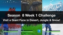 fortnite season 8 week 1 visit a giant face challenge all 3 location duration 0 58 - fortnite season 8 visit a giant face