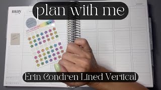 Plan with me | EC Lined Vertical | Erin Condren Planning