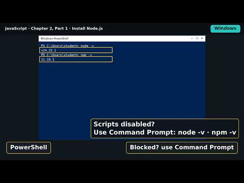 JavaScript Ch2 Part 1: Install Node.js | The Last Dev Standing