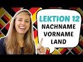 GERMAN LESSON 12: Personal data in German - fill out forms in German