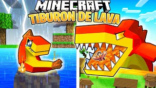 SOBREVIVÍ 100 DÍAS como un TIBURON DE LAVA en MINECRAFT HARDCORE!