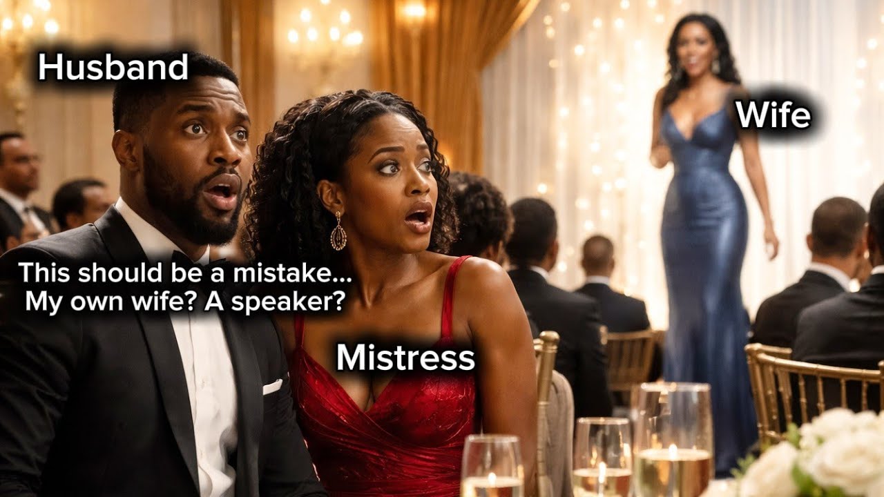 ASHAMED OF HIS WIFE, HUSBAND TOOK MISTRESS TO BUSINESS GALA BUT SHOCKED TO SEE WIFE AS KEY SPEAKER
