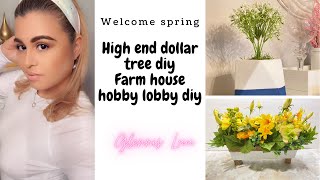 high end dollar tree and farm house hobby lobby diy