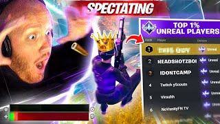 SPECTATING THE BEST UNREAL PLAYER IN FORTNITE