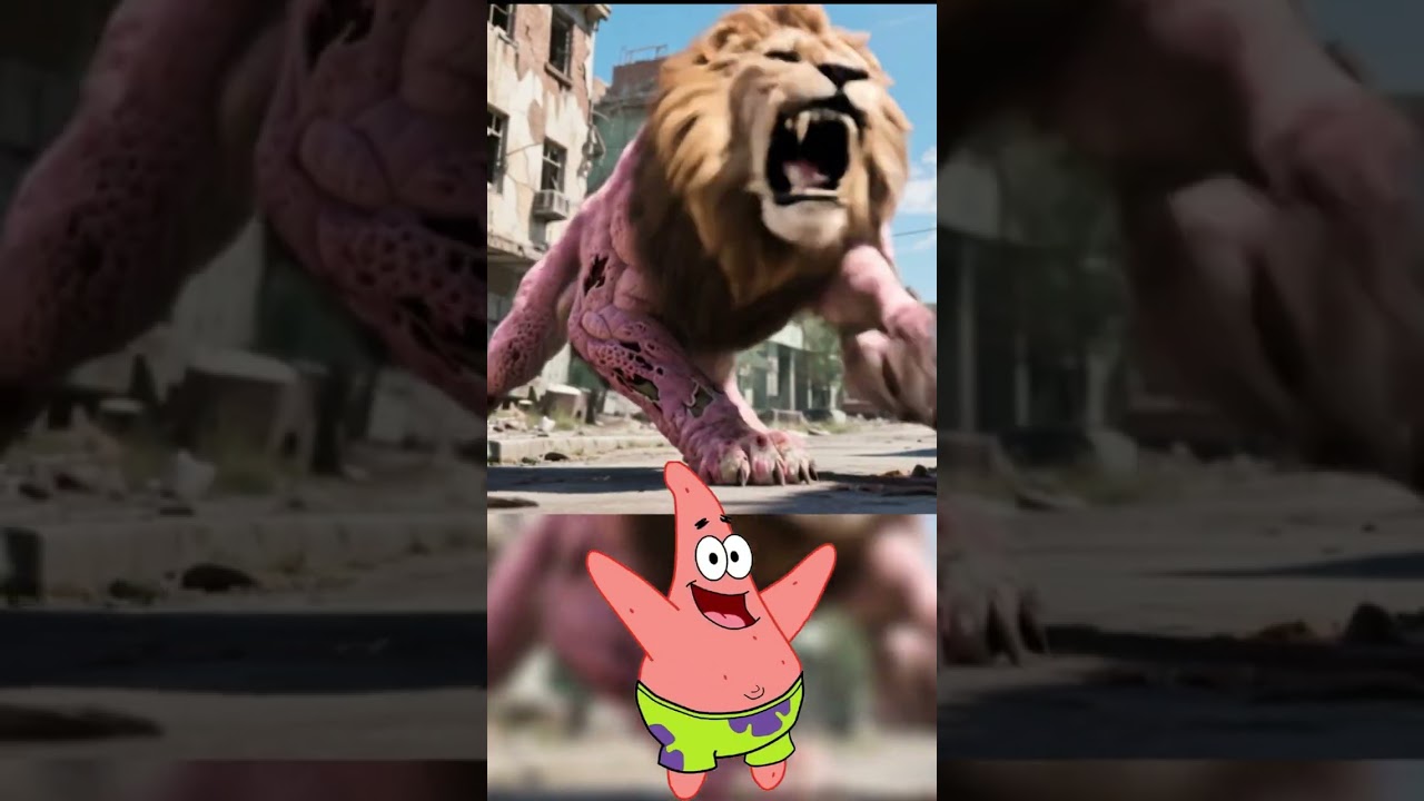 SpongeBob SquarePants as ZOMBIE LION  All Characters 2025 🌟