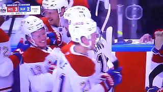 Alex Newhook of Montreal Canadiens scores in OT of game 7 to win the series vs. Buffalo Sabres! 5/18