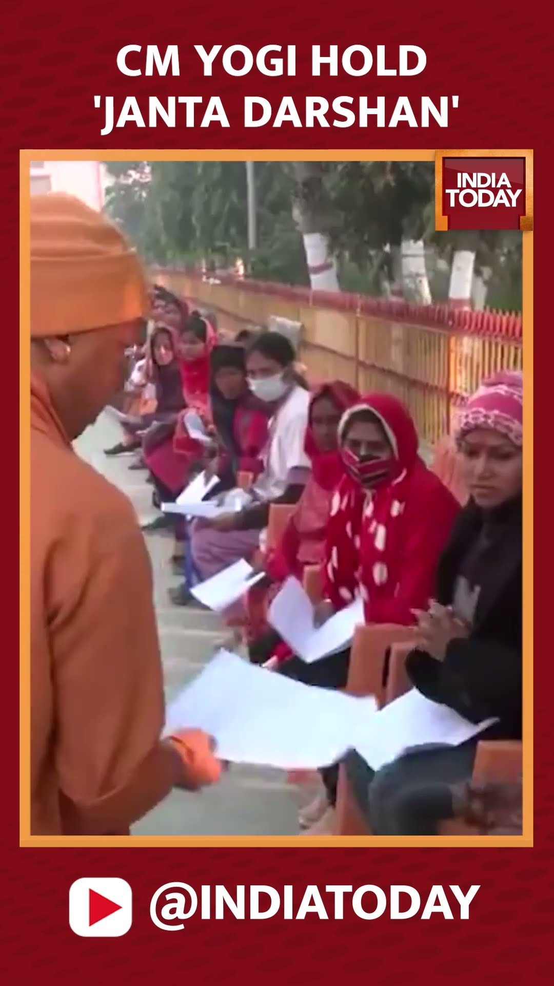 UP CM Yogi Adityanath Holds 'Janta Darshan' In Goraknath Temple, Listens To People's Problems
