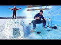 Building a Survival Ice Igloo, Ice Hotel | ASMR (Natural Sounds)