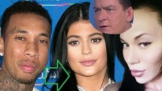 Kylie Jenner caught in Love Triangle with Tyga,Charlie Sheen & Tranny Mia Isabella!! @sandasquad1991