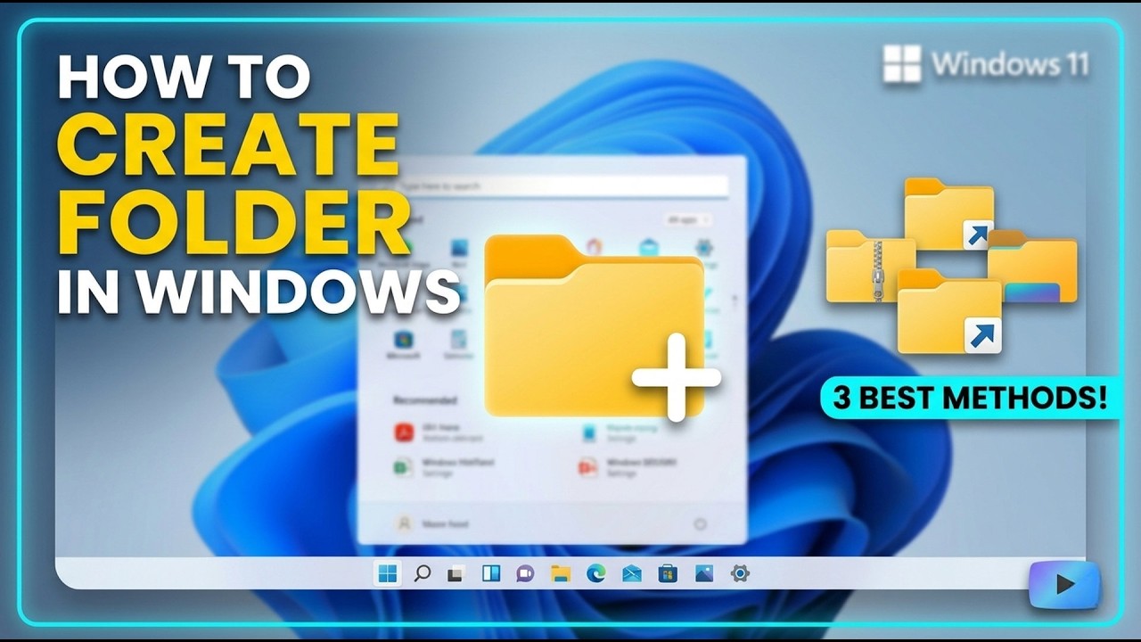 HowTo Create Folder In Windows PC | 3 Best Method - YouTube