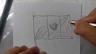 Cómo dibujar la bandera de Guatemala