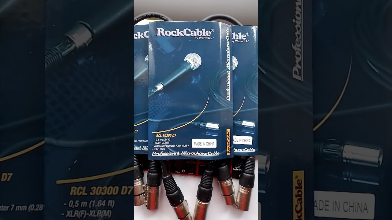 RockCable by Warwick RCL 30300 D7 Microphone Cable 0.5m микрофонный кабель 