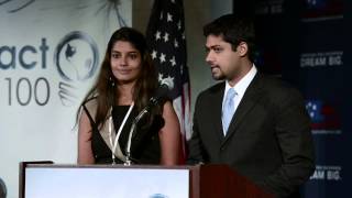 Rishi Shah And Shradha Agarwal, Co-Founders Of Contextmedia, Deliver Pledge At Empact100