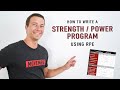 How to Write a Strength/ Power Program using RPE | %1RM vs. RPE Program Design with Example