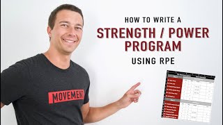 Celebrity How to Write a Strength/ Power Program using RPE | %1RM vs. RPE Program Design with Example Profile