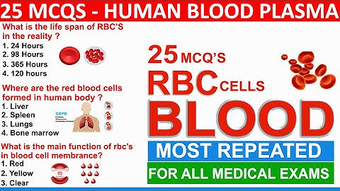 hematology mcqs |  rbc question and answers quiz | rbc quiz | anemia | blood mcqs with answers