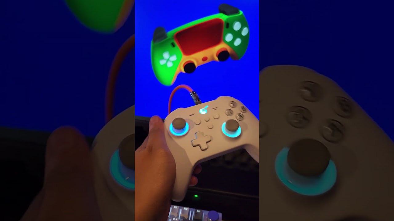 Gulikit KK3 Max Gyro Control in Action with 3D Controller Overlay Visualization KingKong