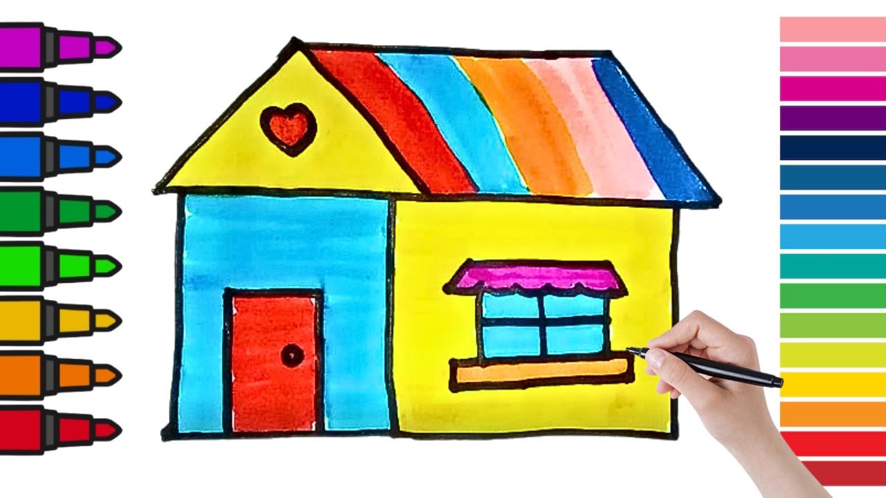 🎨 How to Draw an Easy House Step by Step for Kids | Drawing Tutorial 🏠✏️