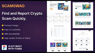 ScamSwag UI Kit – Design Secure Crypto Scam Reporting & Wallet Verification Platforms 🛡️🚨💰