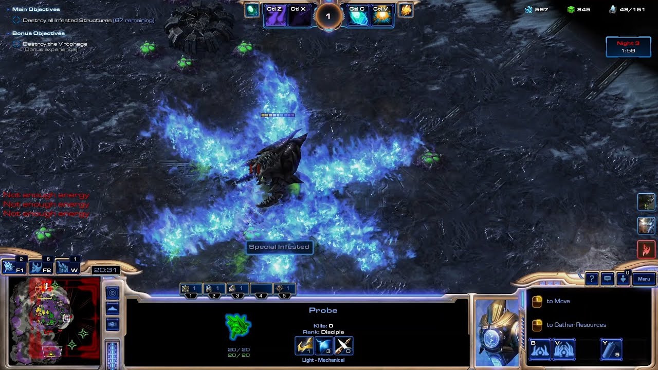 StarCraft 2 Co-op Brutal Dead of Night | Karax ft. Abathur – Unbreakable Defense + Evolved Beasts