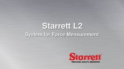 Starrett Force Measurement Systems - L2 Software