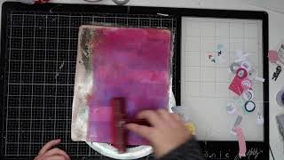 Gelli Plate printing Blown Away Scrapbooking Lay-out