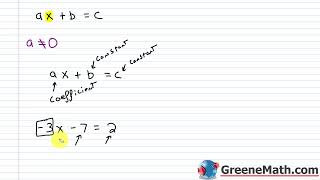 Algebra 1 Lesson #3 How to Solve Equations Using the Addition Property of Equality