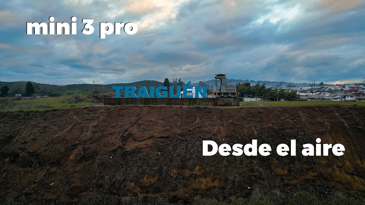 Traiguen, Provincia de Malleco desde el aire. mavic mini 3 pro