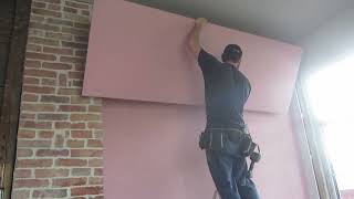 Adding Thin Insulation To A Log Wall, Installing Fermacell And Regular Drywall