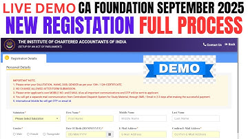 How to Register CA Foundation Course | CA Foundation September 2025 Registration process
