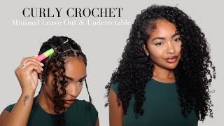 EASY Curly Crochet Hair + heatless blend technique + minimal leave out | Hot Braids