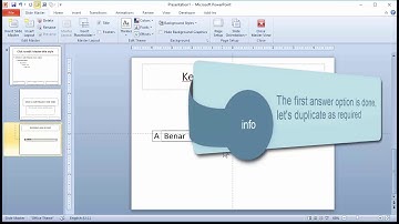 Creating quiz show in PowerPoint template with advanced animation - part 1
