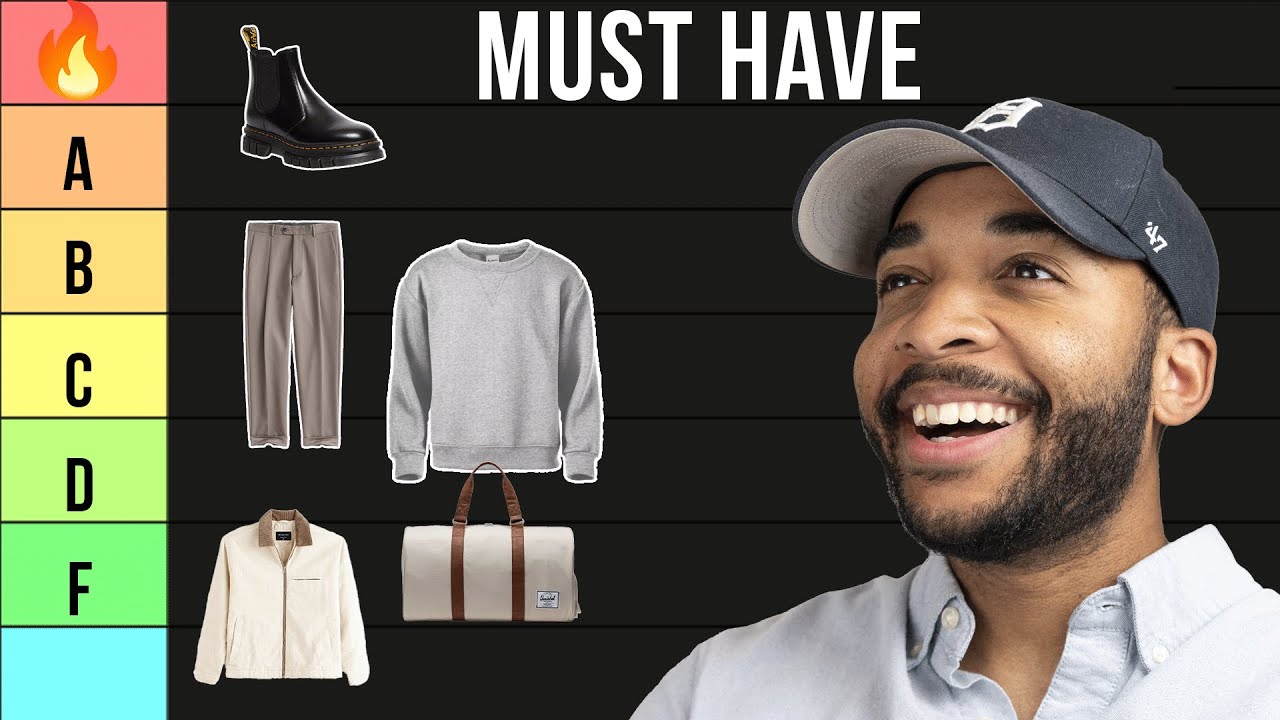 Men's Clothing Fall Essentials Tier List 