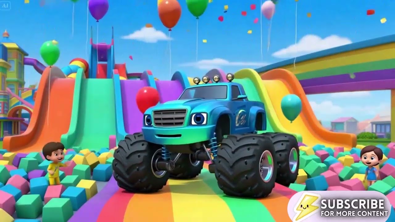 🚚 Ten Little Monster Trucks | Fun Toddler Song🚚 5