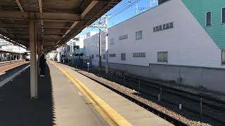 JR貨物 EF65PF 2087号機 タキを12両牽引し 宇都宮線蓮田駅3番線を通過