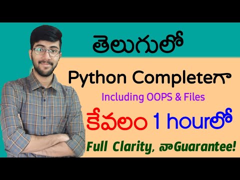 Python full course in telugu in 1 hour | Complete python course | Vamsi Bhavani