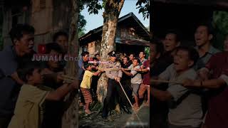 Polisi Mencuri Hp Ditangkap Dan Di Ikat Oleh Warga