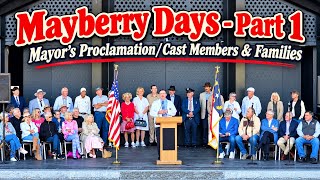 Mayberry Days - Part 1 (Mayor's Proclamation/Cast Members & Families)