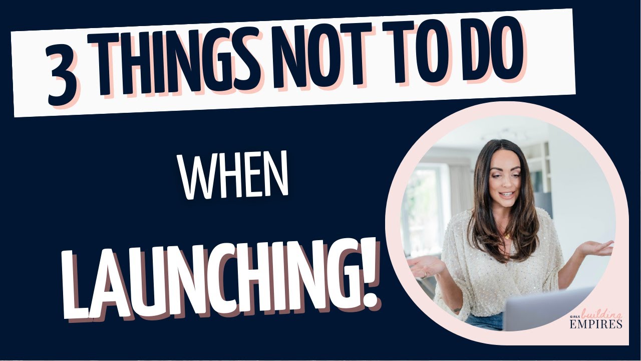 3 things you should NEVER do when Launching! - YouTube