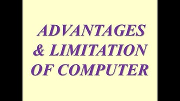 Advantage of computer | Limitation of Computer in hindi | Computer  Basic