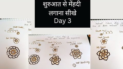 Mehndi Class-3 /how to learn Mehndi for beginners/shapes practice/how to learn henna/mehndi Class